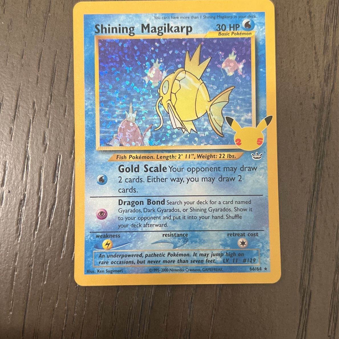 shiny magikarp pokemon card Gold Credit Card Credit Card Skin Anime Town Creations Your opponent may draw 2 cards Pokemon Shiny Magikarp Poncho Pikachu