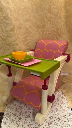 Doll Table Booster Seat With Accessories