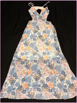 3rd + Halt Floral Maxi Dress | Size Medium | Boho Cottagecore Spring/Summer