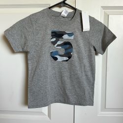 Brand New Gymboree Shirt For 5 Year Old - Blue And Gray Camo Design