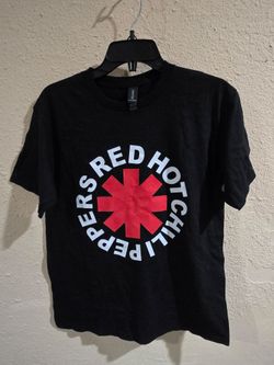 Red Hot Chili Peppers Printed Tee Shirt, Black, Kids Size XL
