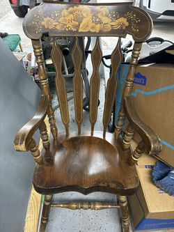 Wooden rocking chair