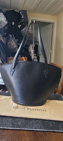 Authentic LOUIS VUITTON Saint Jacques Black Epi Leather GM size Tote Bag- USED(PRE-LOVED)