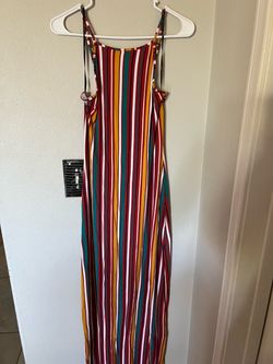 Multicolor Striped Maxi Dress