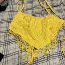 Medium Yellow Asymmetric Summer Top