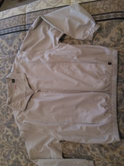 Men's Grand Slam half zip pullover light weight jacket size Medium tan
