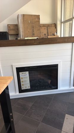 TV stand with chimney