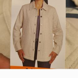 Jachs Girlfriend Ladies Quilted Lined Shirt Jacket 