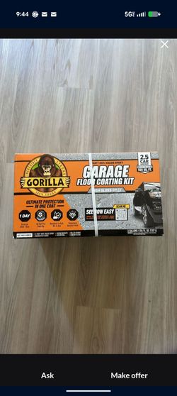 New Gorilla Epoxy Floor Coating for 2.5 Car Garage - Retails for $400