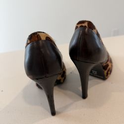 Gianni Bini Leopard Print Calf Hair Stiletto Heels