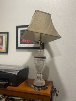 Glass and a brass LAMP $60