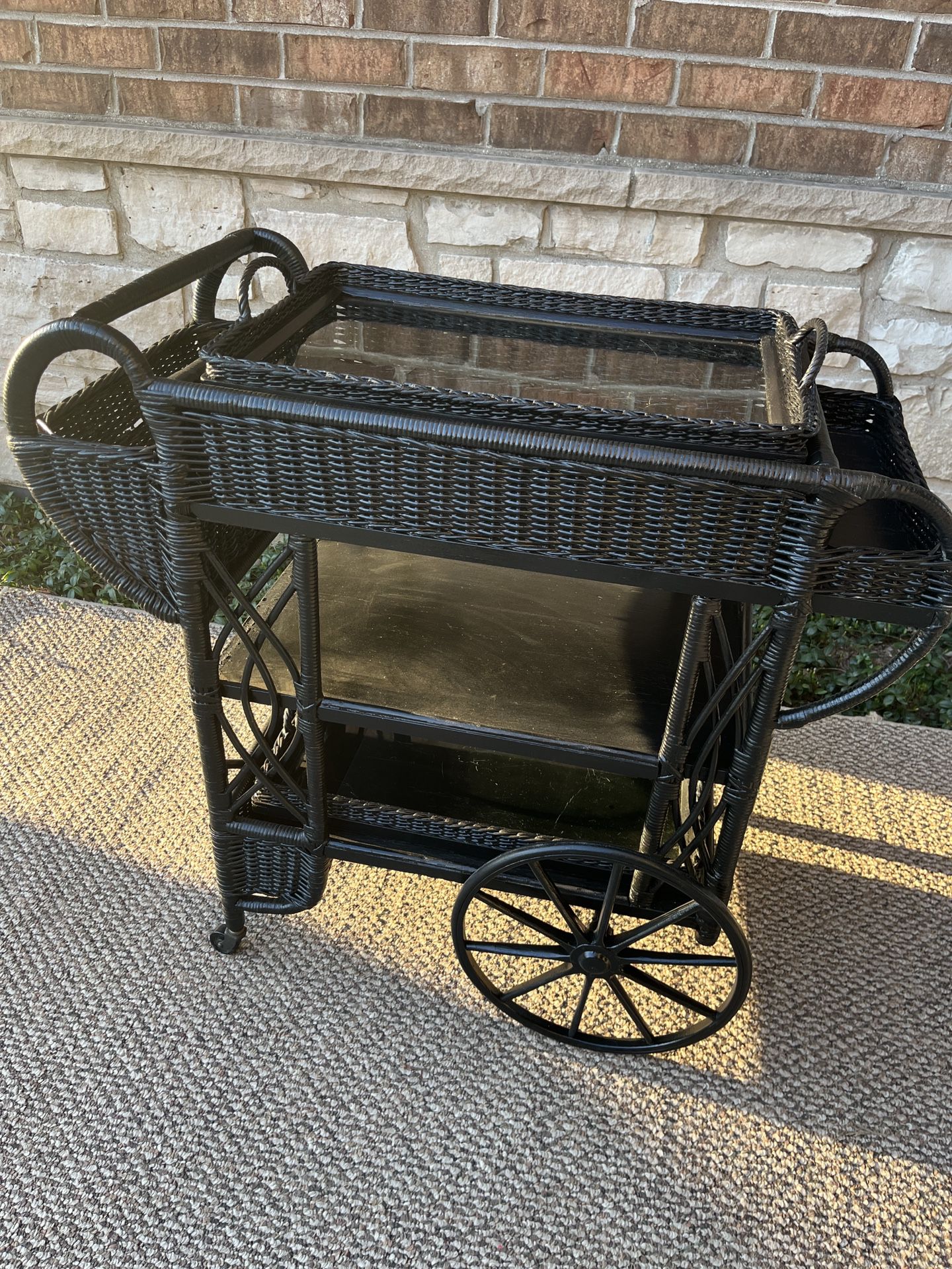 Vintage Wicker Cart