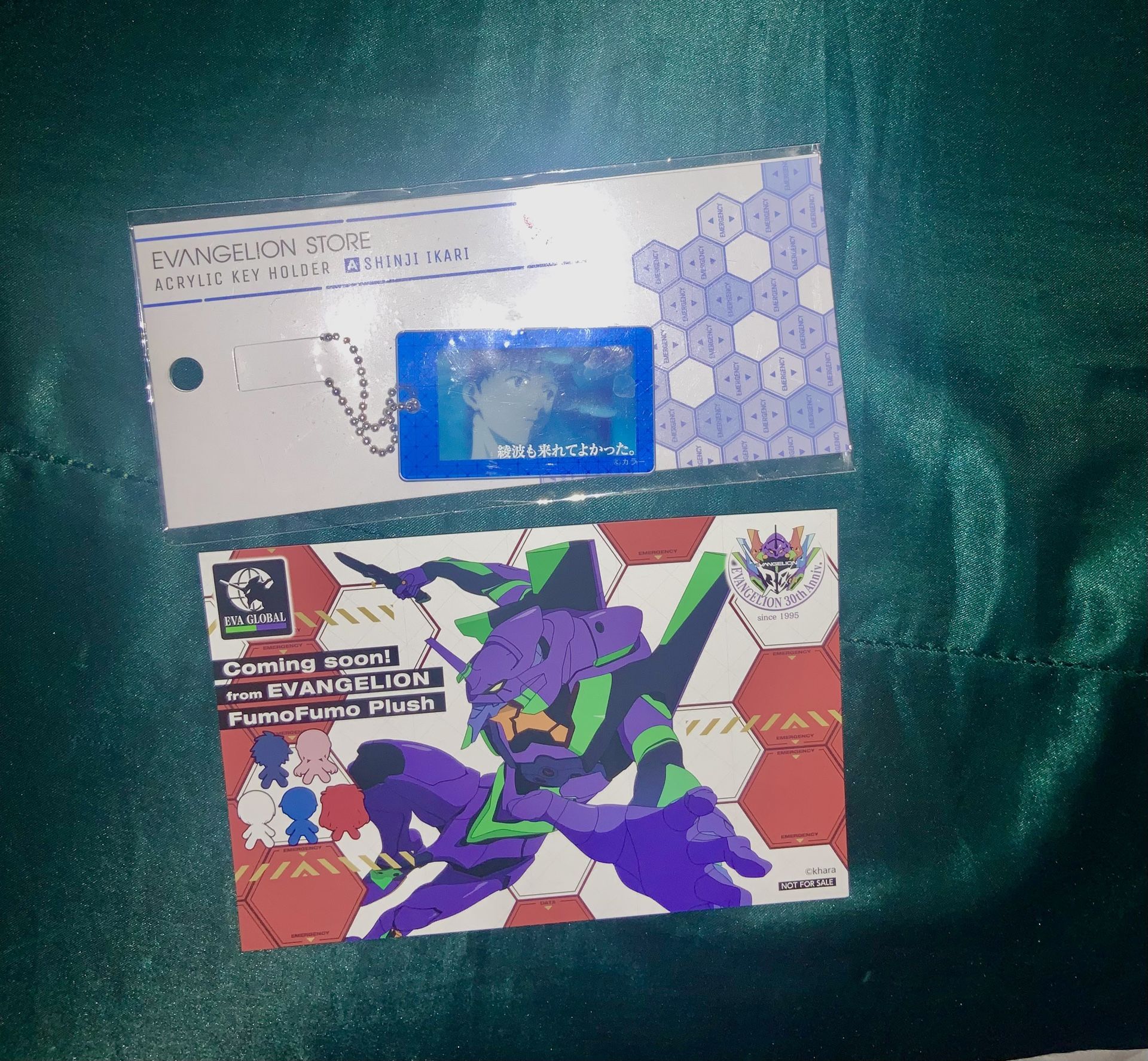 AX 2025 30th Anniversary Evangelion postcard promo/Key Chain Shinji Ikari