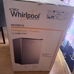 New In Box 3.5 Cubic Stainless Fridge / Freezer NIB