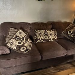 Beautiful Couch And Oversized Chair With Ottoman