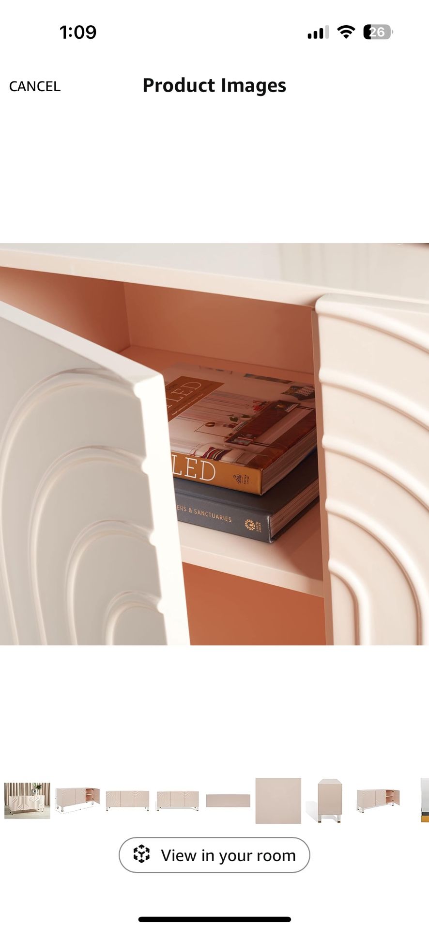 Safvieh sideboard / Credenza Blush EUC Retail $1100