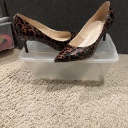 Nine West Cheetah Heels Only Wore Once Size 9