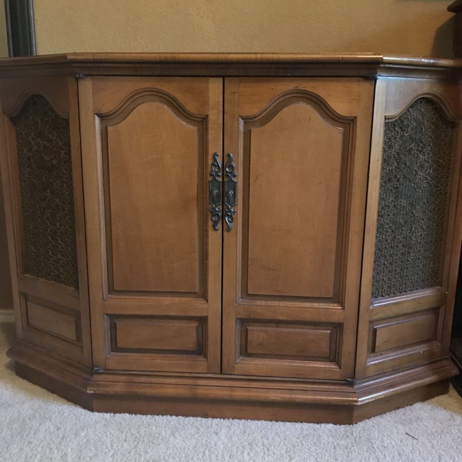 Old Sears Silvertone stereo cabinet