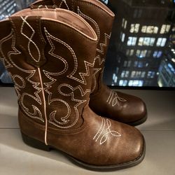 Wonder Nation Brown Cowboy Western Boots- Youth