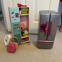 American Girl Refrigerator And Locker Set