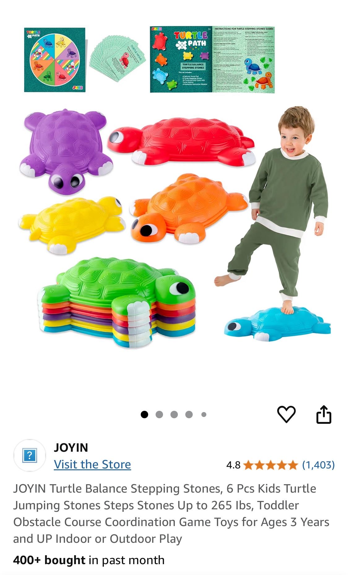 JOYIN new turtle balance steppingstone for kids game