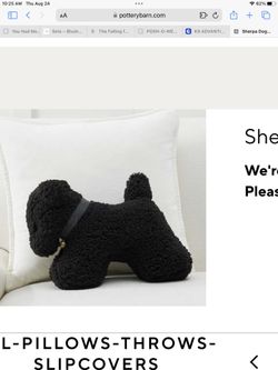 Pottery barn NWT Black Sherpa Pillow