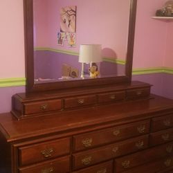 Dresser with mirror & nightstand 