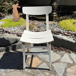 Vintage Wood Rustic Farmhouse Childs Chair