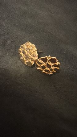 plated nugget earrings nontarnish
