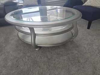 Glass coffee table
