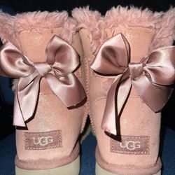 UGG PINK BOW BOOTS