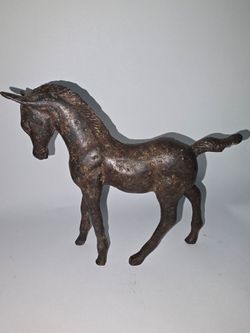 Vintage bronze horse