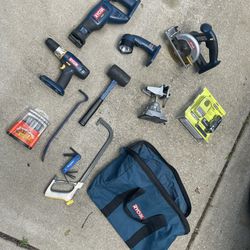 RYOBI Power Tools, Misc. Other Tools + RYOBI bag