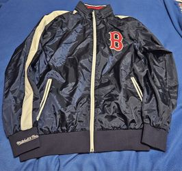 Pre-owned Mitchell & Ness Boston Red Sox Cooperstown Collection Windbreaker Jacket, Men's XL