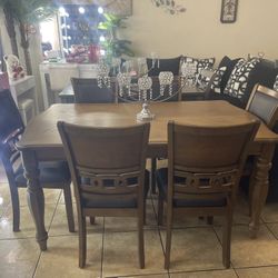 6 Chair Dining Set Solid Wood