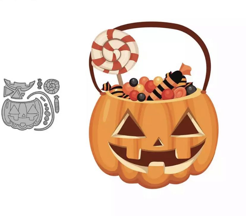 Large Halloween Pail w/ Candy Die