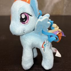 My Little Pony Rainbow Dash Plush 2012 Stuffed Felt Mane Walmart Exclusive 5.5"
