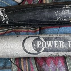 2 Old Bats Aluminum Bat Power Elite And Louisville Slugger 