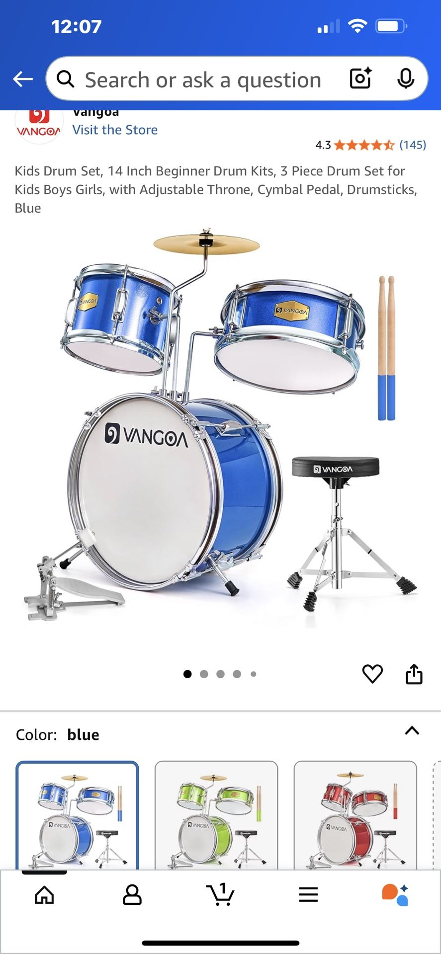 Bangor drum Set For Kids