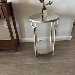 Gold Mirrored Side Accent Table