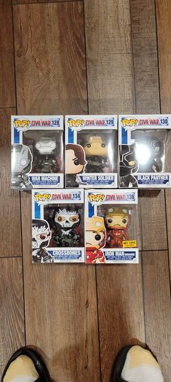 Funko Pops Civil War Set Of Five