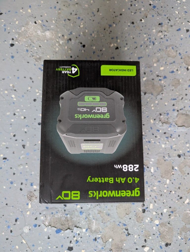Brand New sealed Greenworks lawn equipment battery