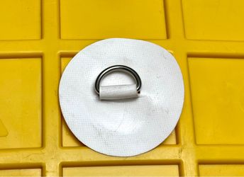 Inflatable SUP Board White PVC D-Ring Patch Stainless Steel Tie-Down Anchor