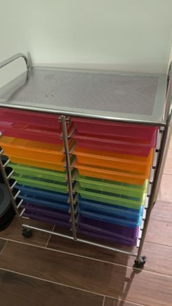 Rolling rack drawers