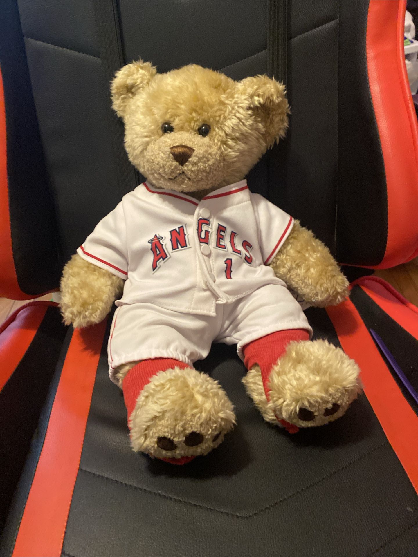 Los Angeles Angels Timeless Teddy Bear Baseball Gift Set