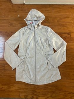 NWT Jones New York women Lightweight Hooded full zip waterproof Jacket size M
