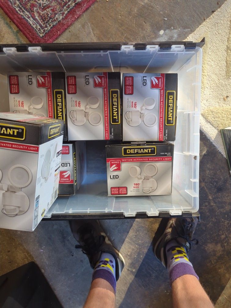 Defiant motion-activated security lights