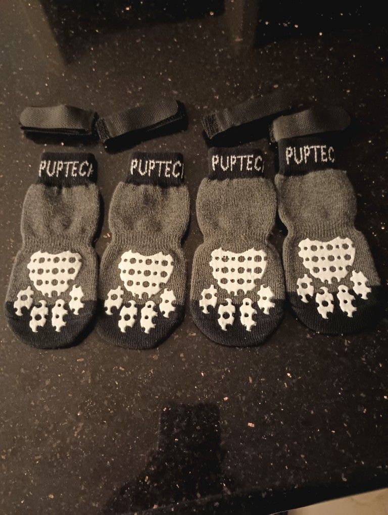 Dog Anti Slip Socks. Size M. Big Dogs. Gray