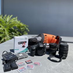 Canon 7D DSLR video/photo camera and lens kit