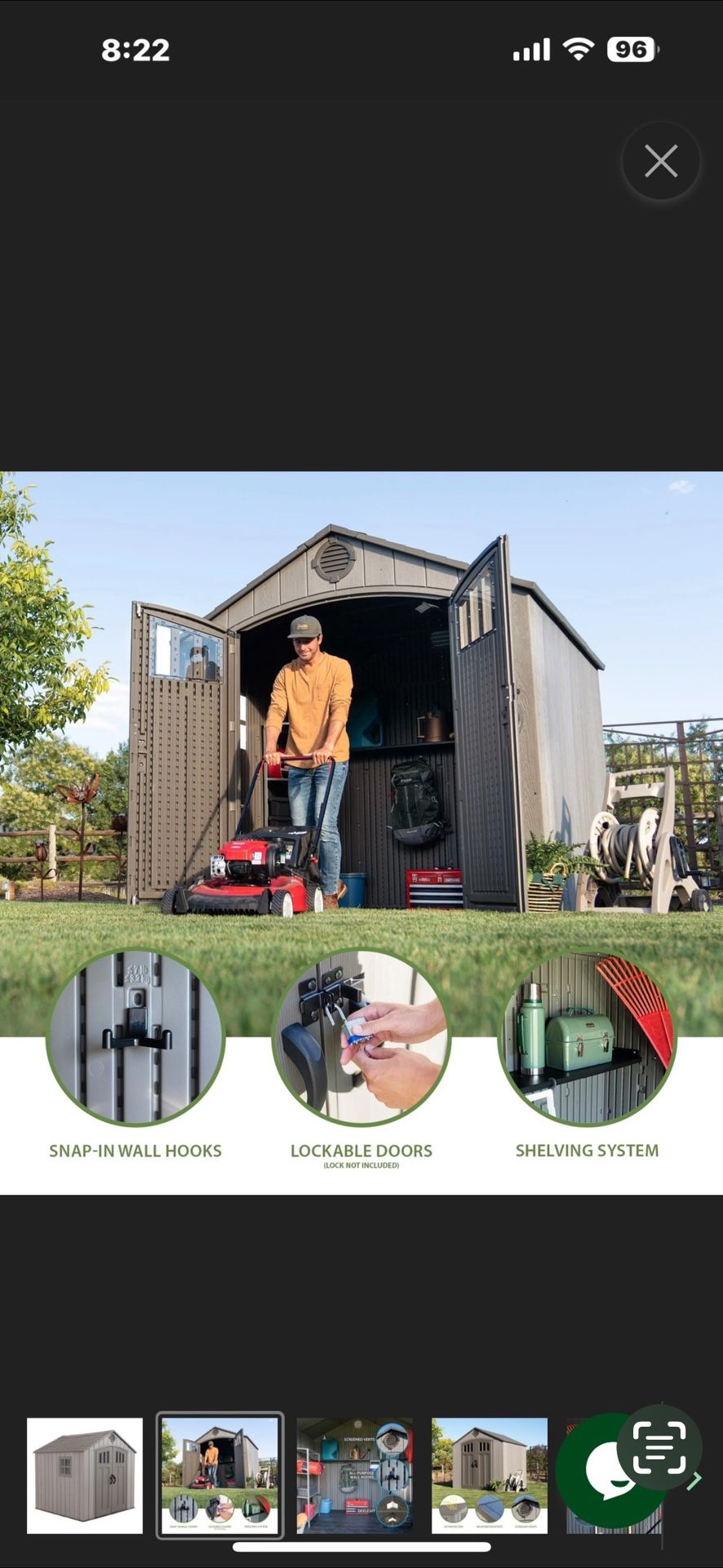 Storage Lifetime 8x7.5ft